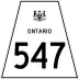 Highway 547 marker