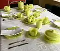 Pressed glass breakfast set, H.P. Berlage and Piet Zwart