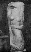 Maternité, 1913, painted elmwood, 81&nbsp;cm, exhibited at the 1914 Salon des Indépendants, Paris, Published in Montjoie, 1914