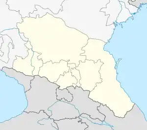 2014 Winter Paralympics torch relay is located in North Caucasian Federal District
