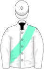 White, Aquamarine sash