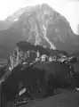 1908 photograph of Pürgg and the Grimming