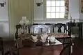 Parlor, where tea, an expensive item in that day, was served
