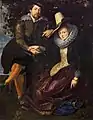 The Honeysuckle Bower by Rubens, c. 1609: the painter and Isabella Brant the year of their marriage (Alte Pinakothek, Munich)