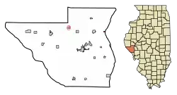 Location of Valley City in Pike County, Illinois.