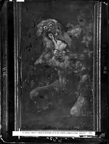 Photograph of Saturn devoring his children taken in 1874 by J. Laurent inside Quinta del Sordo