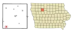 Location of Fonda, Iowa