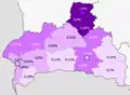 Poles in the region&nbsp;&nbsp;>5%&nbsp;&nbsp;2–5%&nbsp;&nbsp;1–2%&nbsp;&nbsp;0.5–1%&nbsp;&nbsp;<0.5%