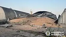 Granary in the Port of Reni, Odesa Oblast after a Russian strike on July 24, 2023