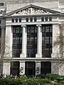Portico on west side of building, facing Bloomsbury Square