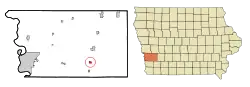 Location of Carson, Iowa