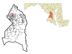 Location of Berwyn Heights, Maryland