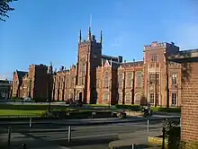 The Lanyon Building, the main building of Queen's University, and centre of Queen's Quarter.
