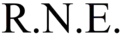 Logo of Radio Nacional de España (RNE) between the official birth of&nbsp;TVE&nbsp;in&nbsp;1956&nbsp;and&nbsp;1962.