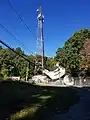 Radio antenna at summit