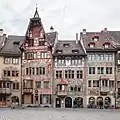 Houses at town hall square