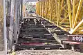Removal of the decking during the demolition in July 2014
