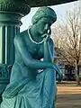 Rice Memorial Fountain - figure at base