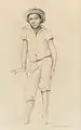 A Portrait of a Boy, pencil on paper, private collection.