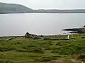 Ecclesiastical ruins and graveyard at Ballynacallagh