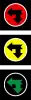 S-3f - directional traffic light with signals for turning left, permitting for U-turn