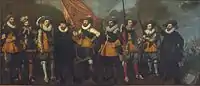 Nicolaes Lastman and Adriaen van Nieulandt (1623), Civic guardsmen from the squad of captain Abraham Boom and lieutenant Antonie Oetgens van Waveren