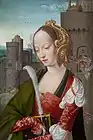 Master of Frankfurt, Saint Barbara. 1460 ca. 32.1 x 22.8&nbsp;cm. Oil on panel.