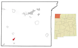 Location of Sheep Springs, New Mexico