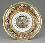Saucer, part of a breakfast service (déjeuner); 1813; hard-paste porcelain; height: 3.2&nbsp;cm; diameter: 16.2&nbsp;cm; Metropolitan Museum of Art