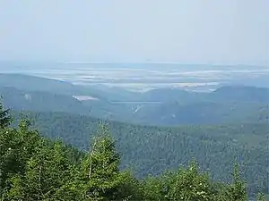 View from the Schneekopf of the Wilde Gera Viaduct (A&nbsp;71)