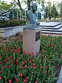The bust of William Forbes Alloway, Leo Mol Sculpture Garden in Assiniboine Park Winnipeg