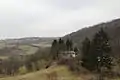 Village Klinci -  Petnica cave view of the river Banja valley