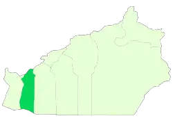 Location of Aradan County in Semnan province