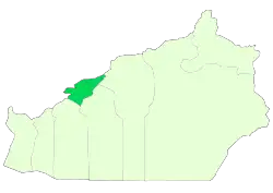 Location of Mehdishahr County in Semnan province