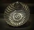 Silver shell-shaped cup for scooping water for hand washing during dinners and banquets from Pompeii Roman 1st century CE