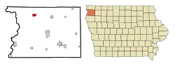 Location of Rock Valley, Iowa