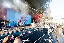 The band onstage