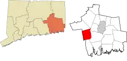 Salem's location within the Southeastern Connecticut Planning Region and the state of Connecticut