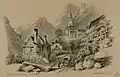 Saint-Aventin near 1840, by Eugène de Malbos.