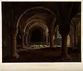 A nineteenth century drawing of the Norman crypt below St Peter-in-the-East