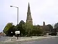 St John's Church, Kenilworth, Warwickshire, 1851–52 by Ewan Christian, showing the fine broach spire