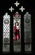 Painted glass window in St Lawrence's Church, North Hinksey.