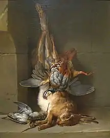 Still-life with Hare, Partridge and Snipe (ca. 1755), 82.2 x 66&nbsp;cm., Worcester Art Museum