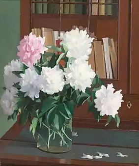 Still Life of PeoniesOil on canvas