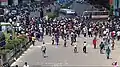 Students in Banani-Kakoli Square, Dhaka protest VAT on tuition fees