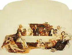 Study for John Knox Dispensing the Sacrament at Calder House by David Wilkie. The work was intended as a companion to Wilkie's Knox preaching the Reformation, in the collection of Sir Robert Peel.