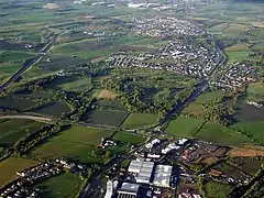 The A80 and M80 from the air
