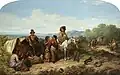 The Breaking up of the Camp painting by James Curnock