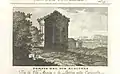 Print in the British Library with the view of the tomb titled "Tempio del Dio Ridicolo" (Temple of the Ridiculous God)