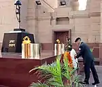 Foreign dignitaries: Wreath laying by Chief of Ground Forces of Israel Defense Forces, Major General Guy Tzur